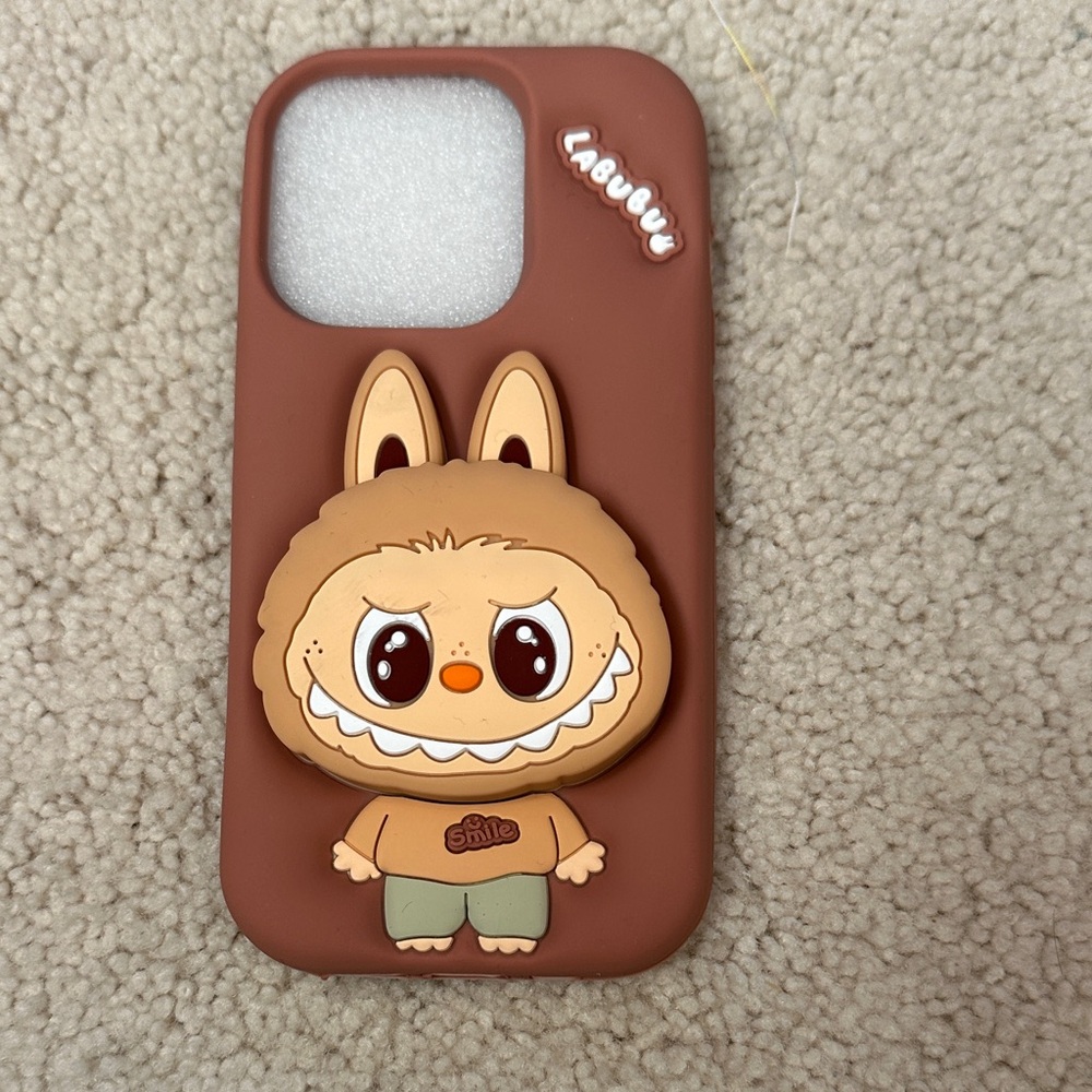 Labubu Brown Phone Case with Pop mart paper bag